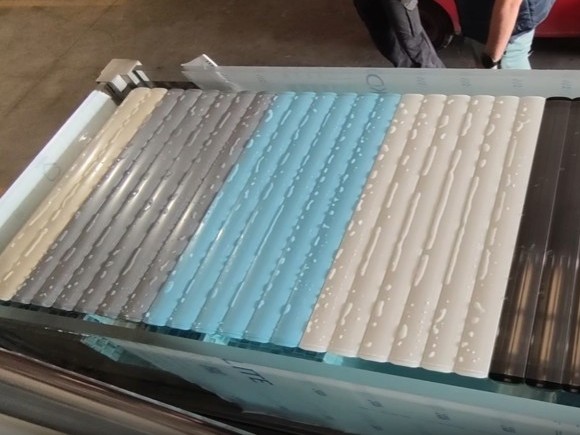 Video of testing the exhibition pool cover