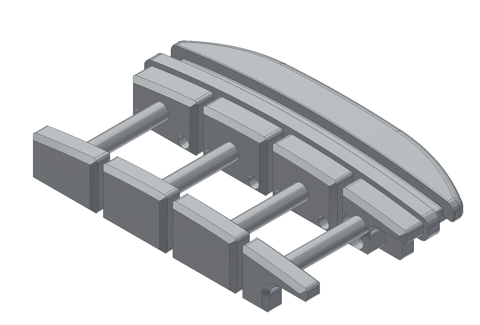 CAD model of the original end-cap design